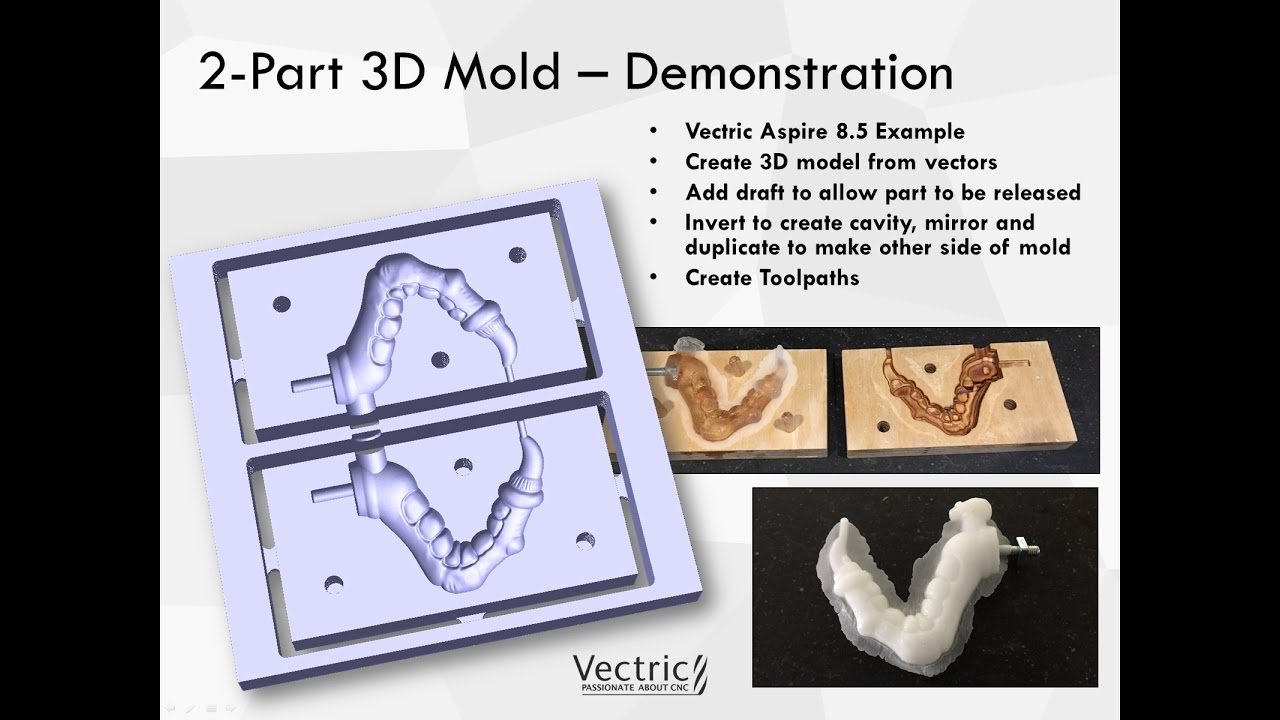 Vectric | Live Stream - Two Part 3D Mold - Dragons Claw