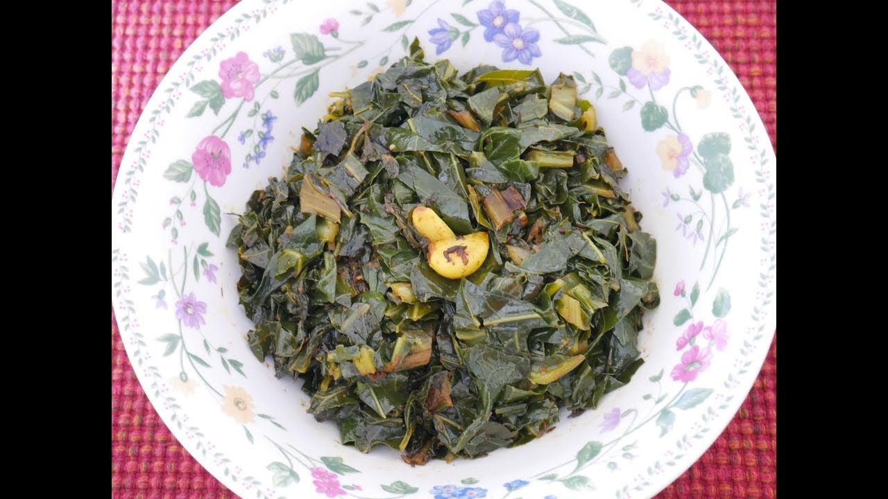 Collard Greens Bhaji Recipe How to Cook Collard Greens Bhaji