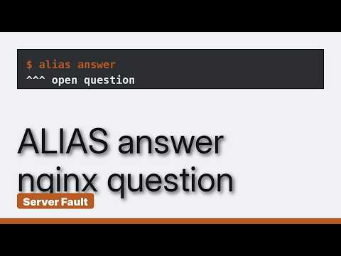 How to configure an alias in nginx?