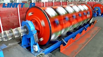 How the rigid frame stranding machine load the bobbin? #linttop #cablemachine #turnkeyproject