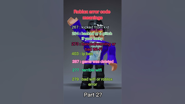 Roblox error code meanings #shorts #errorcodes