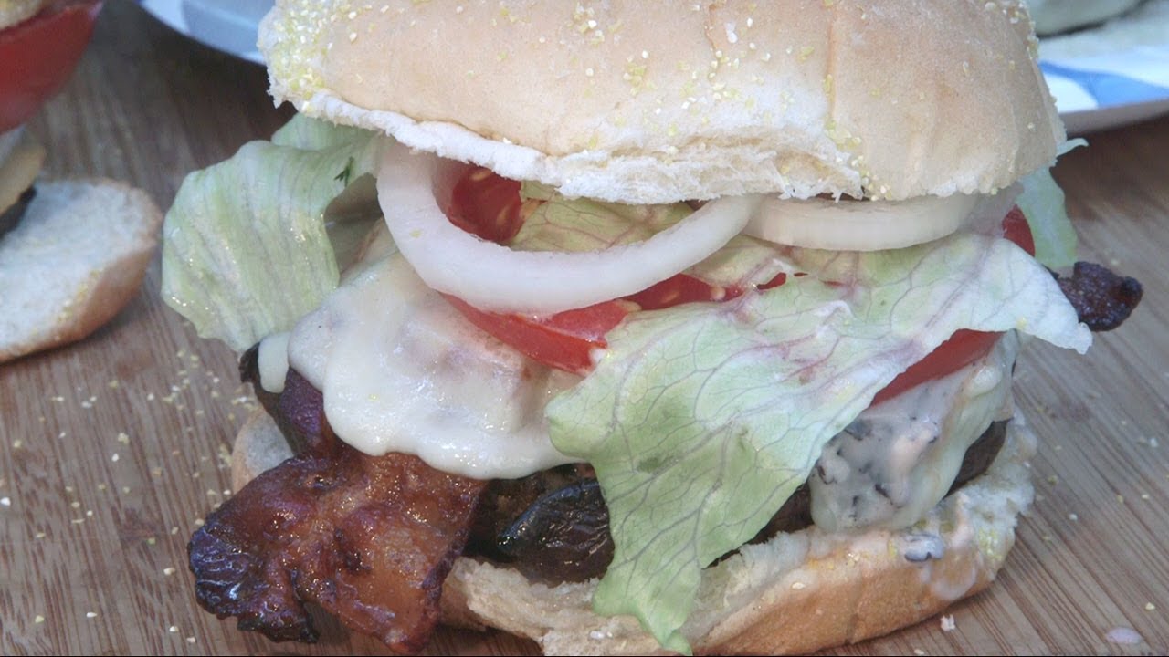 How to grill Mushroom Cheeseburger | Recipe | BBQ Pit Boys