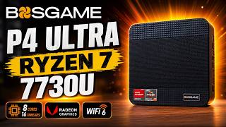 BOSGAME P4 Ultra Mini PC - Home Office, Remote Work, and Light Gaming