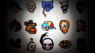 How to draw Scary Mods Icons from Friday Night Funkin #16