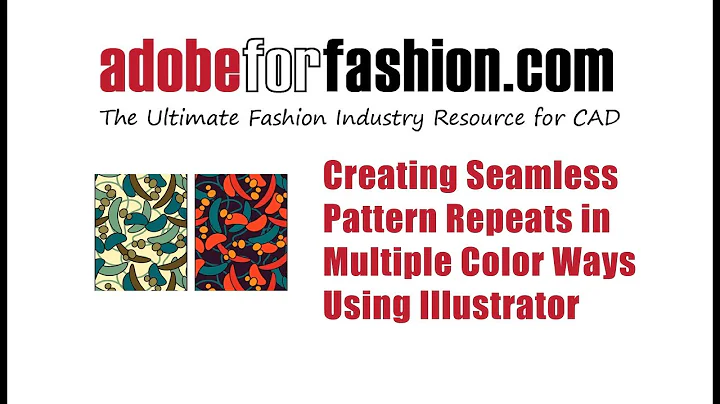 How to Create Seamless Patterns in Multiple Colorways using Adobe Illustrator🔗 Watch it here