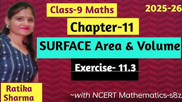 Class-9 Maths Chapter-11 Surface Area Volume Exercise-11.3 @ncertmathematics @ncertmathematics-s8z