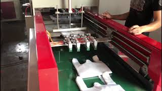 Auto garbage bag t shirt bag making machine السيارات خط واحد كيس القمامة تي شيرت حقيبة ماكينة