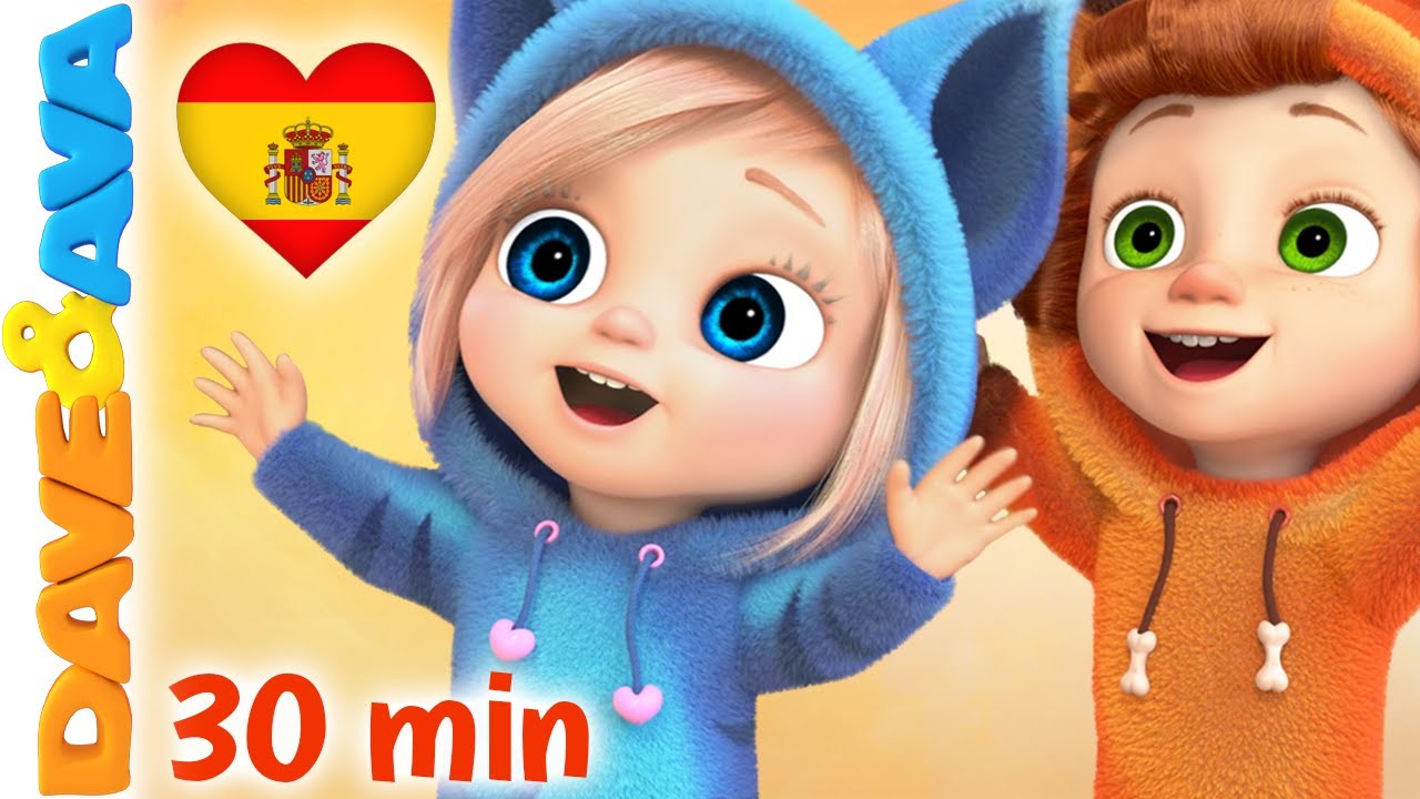 🐾 Cinco Gatitos Saltaban en la Cama | Canciones Infantiles | Dave and ...