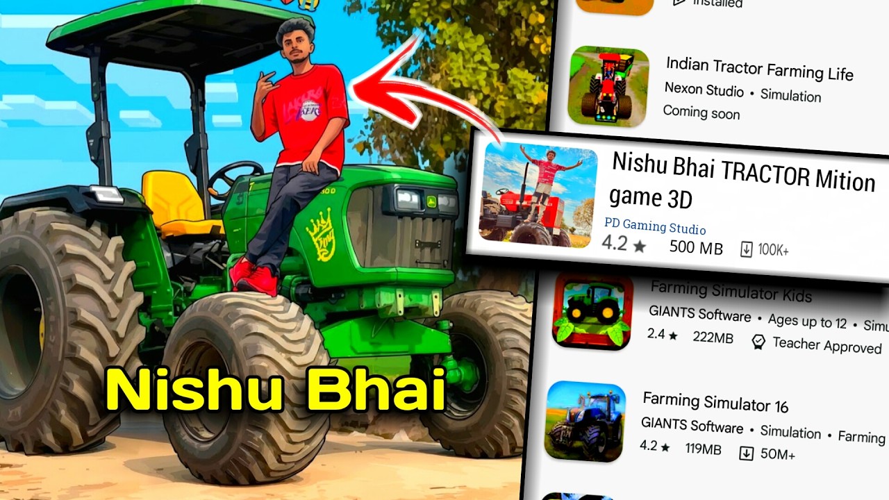 l Found Nishu Bhai TRACTOR Mition  GAME 3D  😱 On Play Store 🔥2026