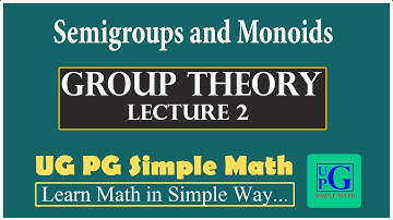 Semigroups and Monoids | Group Theory - Lecture 2 #ugpgsimplemath #grouptheory