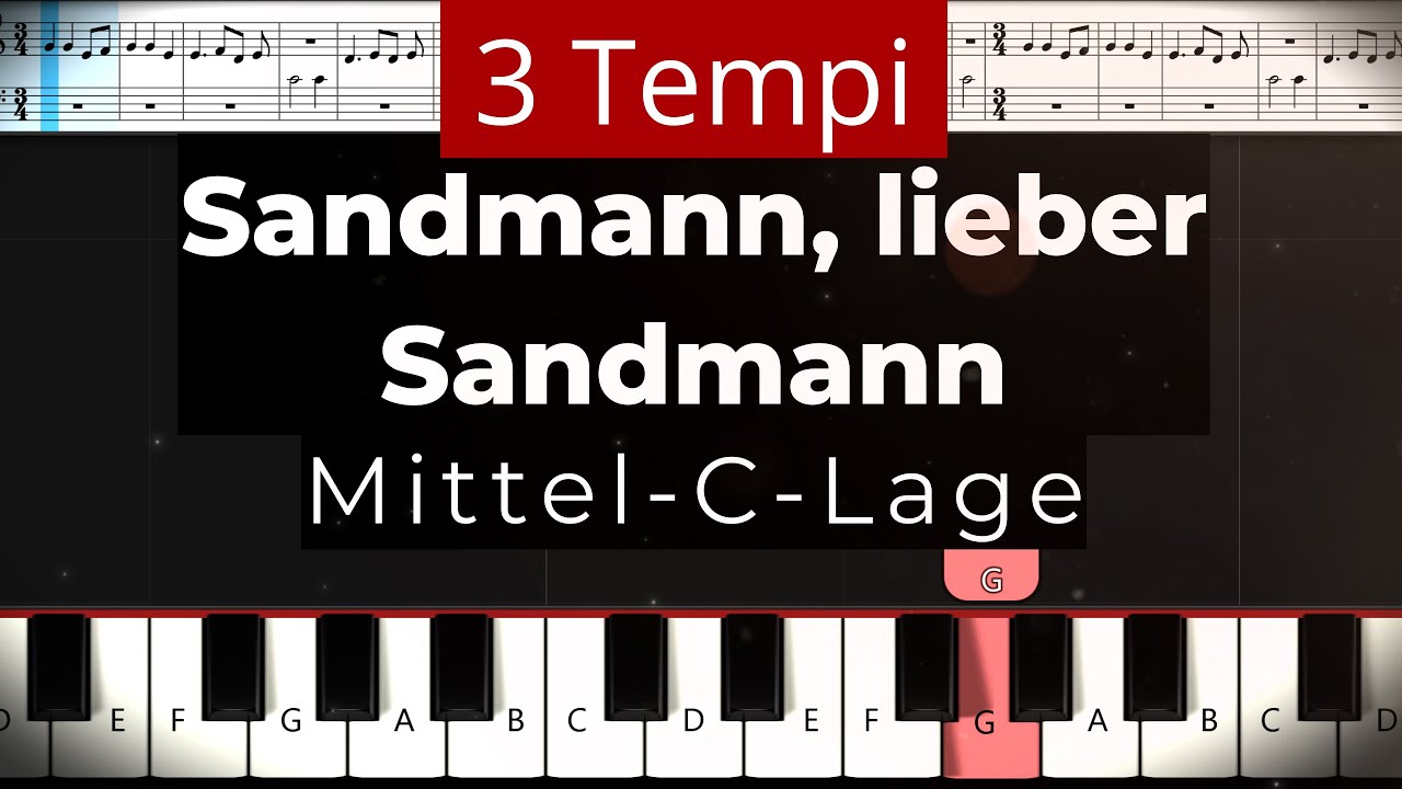 Sandmann, lieber Sandmann - Titelsong BEGINNER Piano Tutorial 🎹 Klavier lernen 🎵 Felicitas Falke 🎵