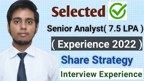 Capgemini Interview  of Senior Analyst (7.5LPA) | Interview Strategy 2022 |  |Interview Experience|
