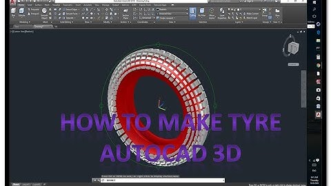 Make a 3D tyre in AutoCAD