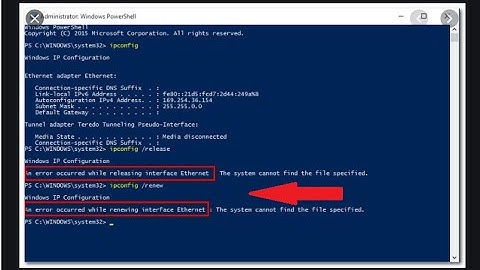 Fix ‘An Error Occurred while Renewing Interface Ethernet’ Error.