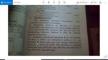 DEPRECIATION 2014 REGULAR QUESTION 5 | BCOM PART 1 ACCOUNTING