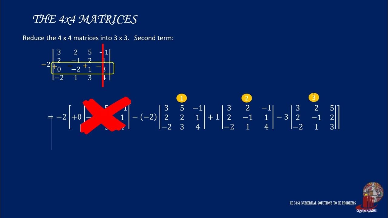 Matrix algebra laplace cofactor method in a 5x5 matrix determinant