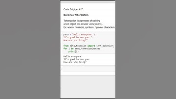 Sentence Tokenization #shorts #coding #pythontutorial #trending #python  #nlptraining