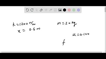 13. A spring with a spring constant of 1,200 N/m is compressed to x — 50.0 cm and released. The spr…