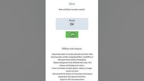 AndrOffice Lite editor for XLS spreadsheets, DOC documents and PPT slides