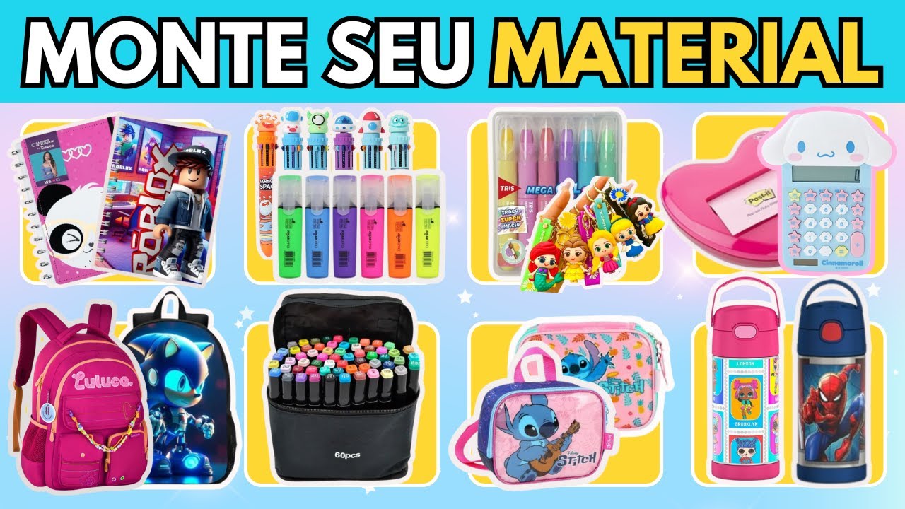 Monte Seu Kit Escolar Perfeito! | Escolha Seu Material dos Sonhos! 🎒📚