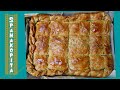 Step by step traditional Greek spanakopita  with homemade filo pastry