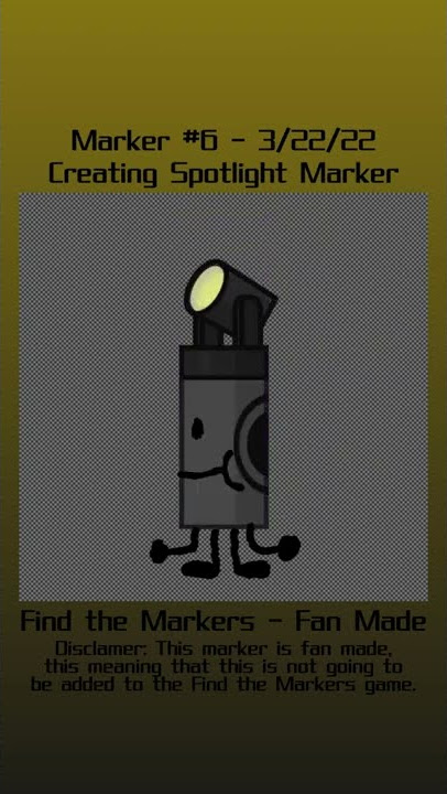Creating Spotlight Marker | Find the Markers - Fan Made | Speed Draw | #6