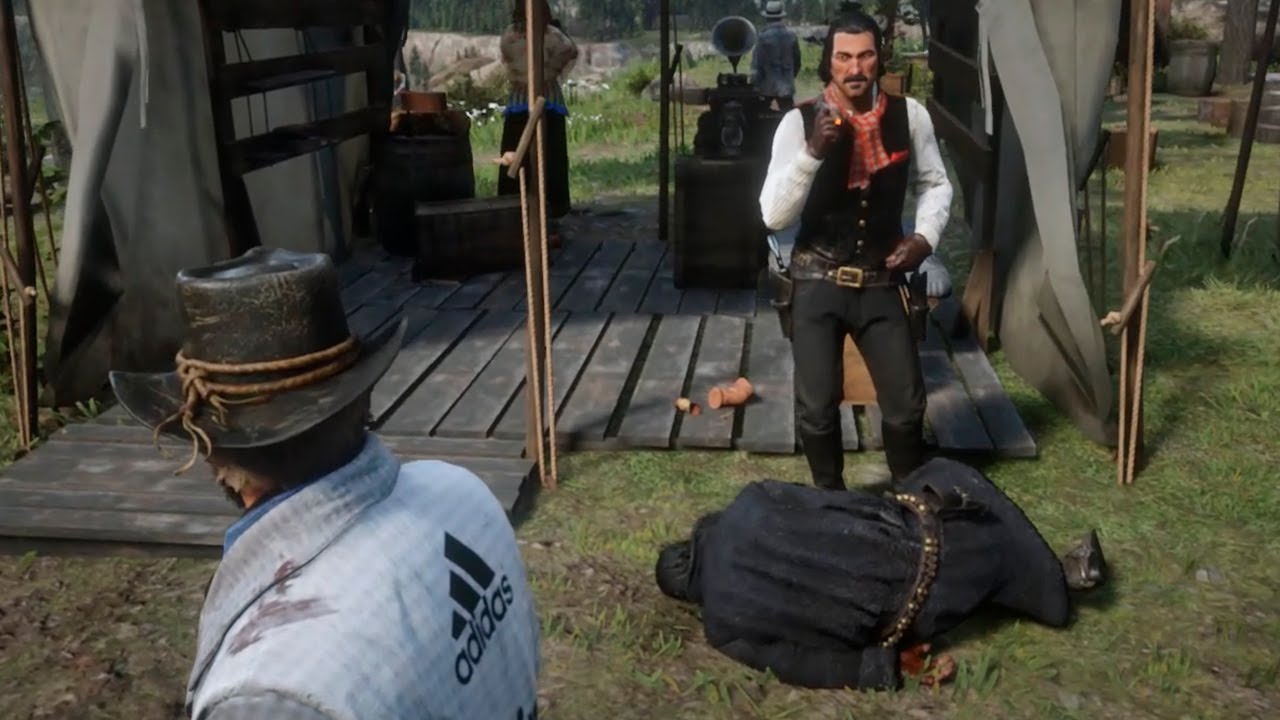 Dutch's reaction to Dutch's corpse