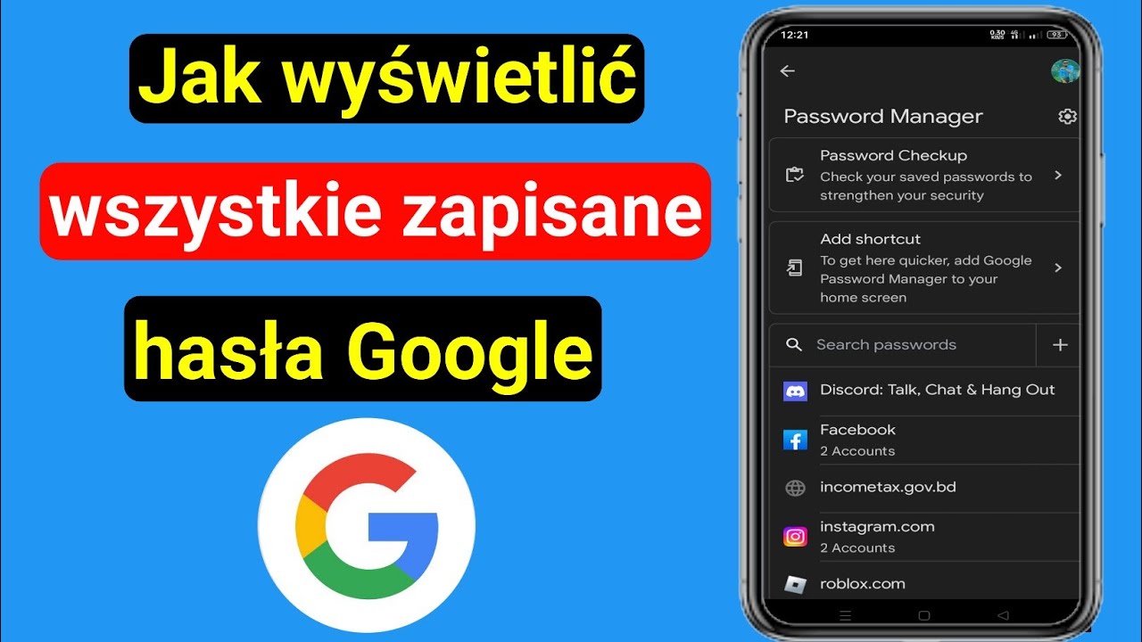Jak znaleźć wszystkie zapisane hasła Google na telefonie komórkowym ...