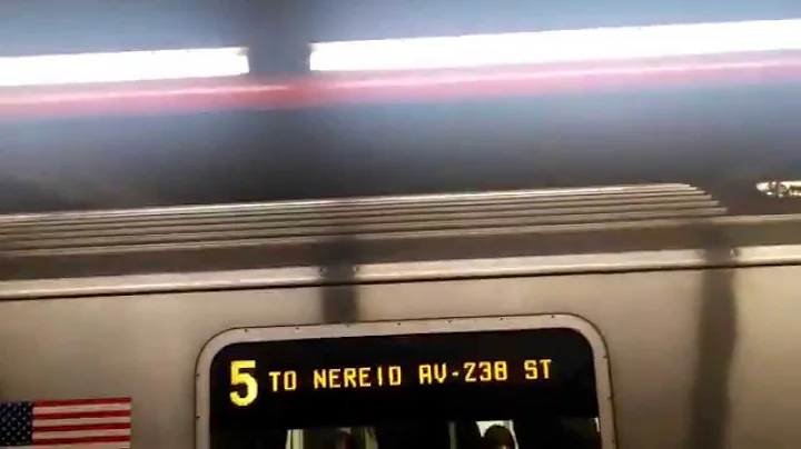Nereid Avenue-238th Street bound R142 (5) Express train leaving 149th Street!