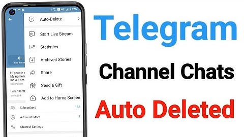 Telegram Channel Chats Automatically deleted | Delete Telegram Channel Chats Automatically
