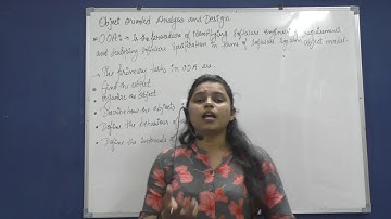 Object oriented Analysis & Design in DBMS