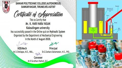 National Level E-Quiz on "Hydraulic System"