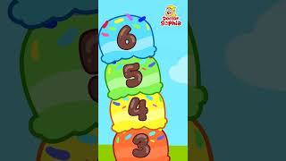 Counting Numbers 1 to 10 | Learn Numbers with Ice Cream | Kids Songs #shorts