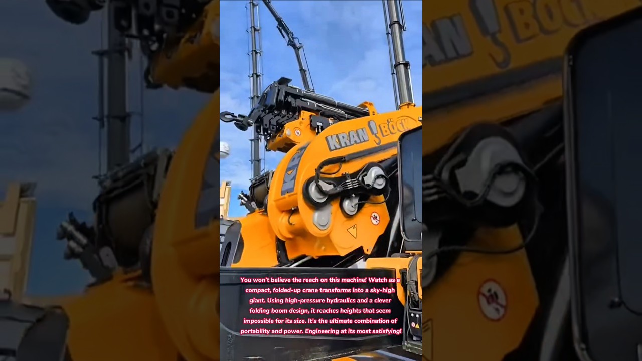 Real-Life Transformer! 🏗️🤖 Watch This Crane Unfold 