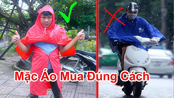 Mẹo Hay cách Mặc Áo Mưa Đúng Cách Không Bị Ướt Khi Đi  Ngoài Mưa /
