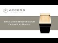 Access base drawer over door cabinet assembly  access by cabinet joint  modern frameless cabinets