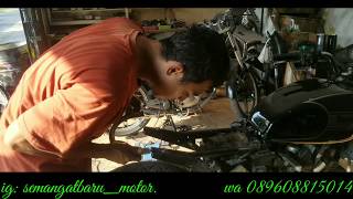 Episode Ke2 Modif Scrambler New Megapro Mono Pasang Jok Custom Tanpa Banyak Ngrombak Rangka Asli