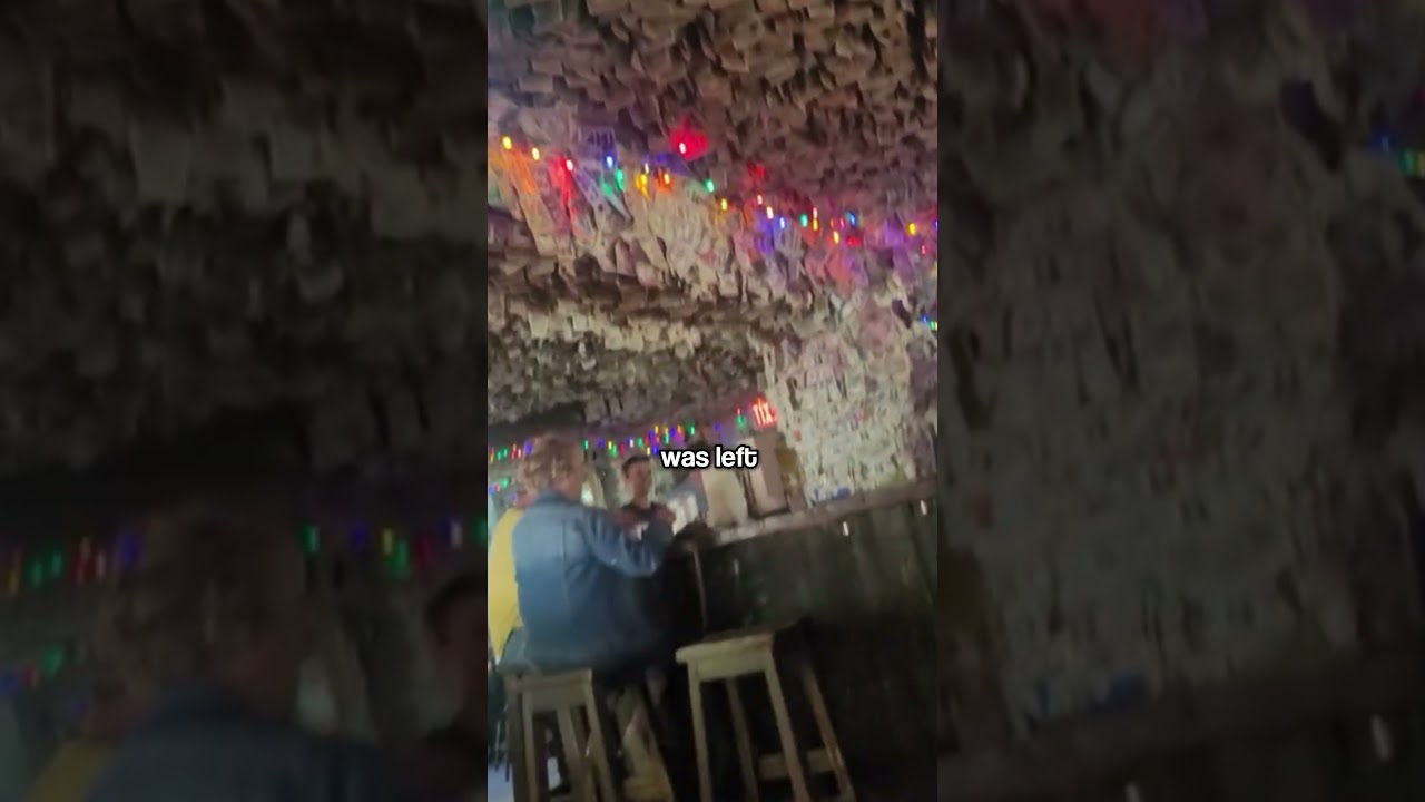 Бар, покрытый реальными деньгами