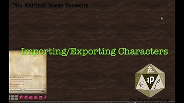 Fantasy Grounds Character Export Tutorial
