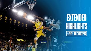 Michigan State at Michigan | Extended Highlights | Big Ten Men's Basketball | Feb. 17, 2024