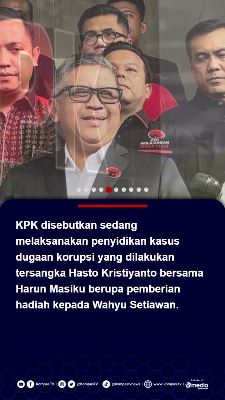 KPK Dikabarkan Tetapkan Sekjen PDI-P Tersangka Kasus Korupsi Harun Masiku #pdip #hastokristiyanto