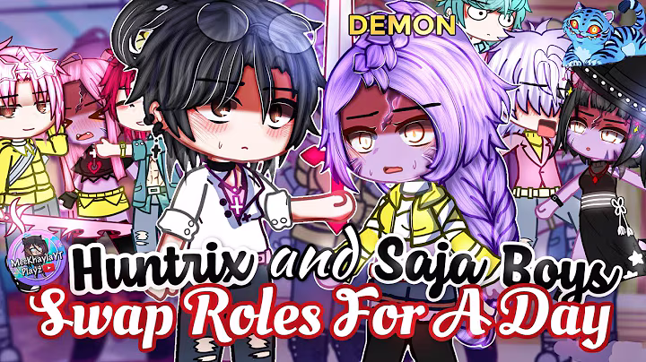 HUNTRIX And SAJA Boys Swap Roles For A Day | KPOP Demon Hunters | GLMM / GCMM Gacha Club Mini Movie