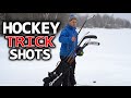 Winter Hockey Trick Shots | SweetSpotSquad