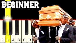 Coffin Dance - Astronomia - Easy Piano tutorial - Only White Keys Resimi