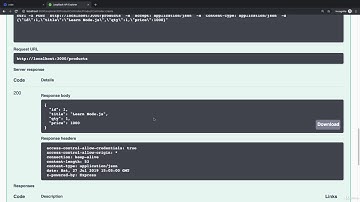 LESSON 22 - Test Loopback REST APIs using Explorer