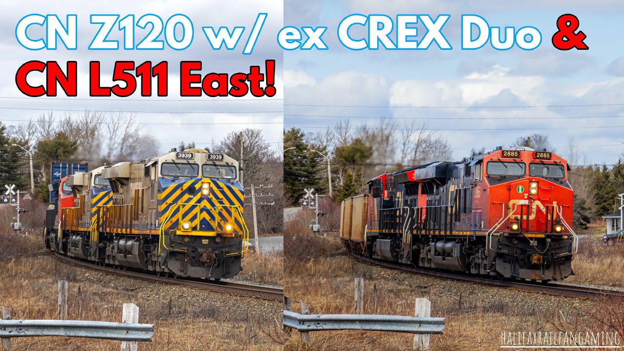 CN Z120 w/ Dual Ex CREX Lead & CN L511 East at Windsor Junction