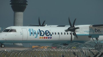 Ultra Slow Motion Propellers Flybe Dash-8 Manchester Airport