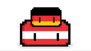 Germany jumping on Austria (supposed to be GIF), countryballs
