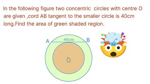 In the following figure two concentric  circles with centre  Oare given ,cord AB tangent to the sma