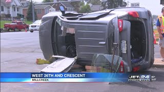 Three people transported to hospital after two vehicle accident on West 26th and Crescent Avenue